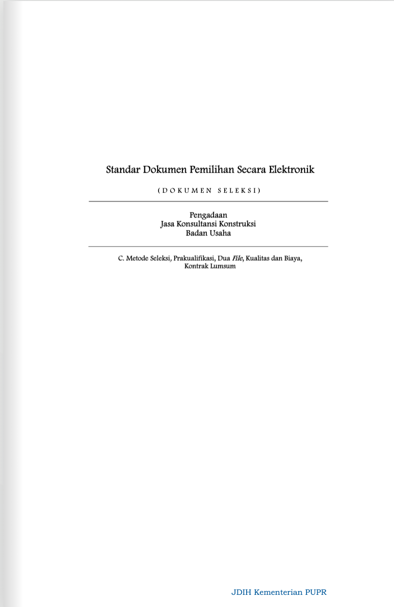 JK03 Lampiran Lelang Dini-Kualitas dan Biaya Lumsum